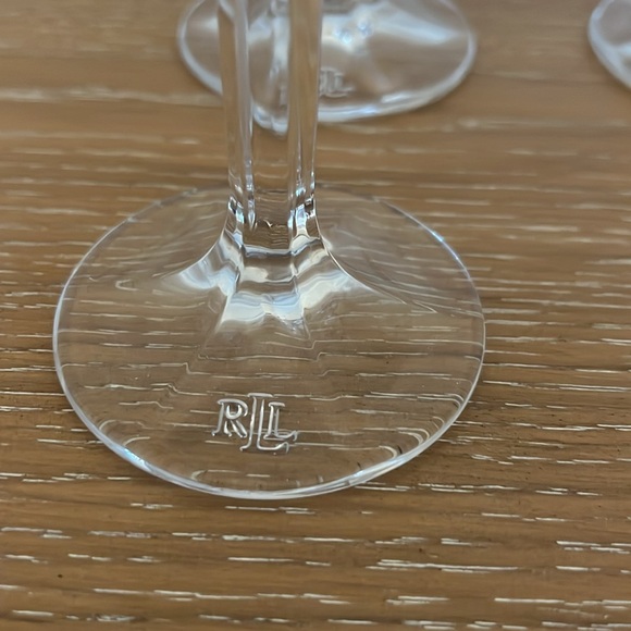 Ralph Lauren Fine Crystal Champagne Flute Aston Pattern - set of 4 - Picture 2 of 6